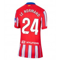 Camisa de Futebol Atletico Madrid Robin Le Normand #24 Equipamento Principal Mulheres 2024-25 Manga Curta